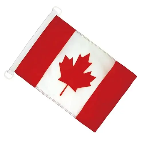 Canada NAUTICAL Flag 18'' x 12'' - Canadian flags 30 x 45 cm. - Banner 12x18 in for boat - AZ FLAG - 2