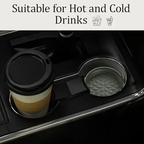 Wingcases Car Coasters 3.15in[4 Pack] Car Accessories Fit for SUV and Trucks Silicone Mats Non-Slip, Car Cup Holders Insert Coasters, Car Interior Accessories, Decor, Gift Olive Green - MODAZONE (1)