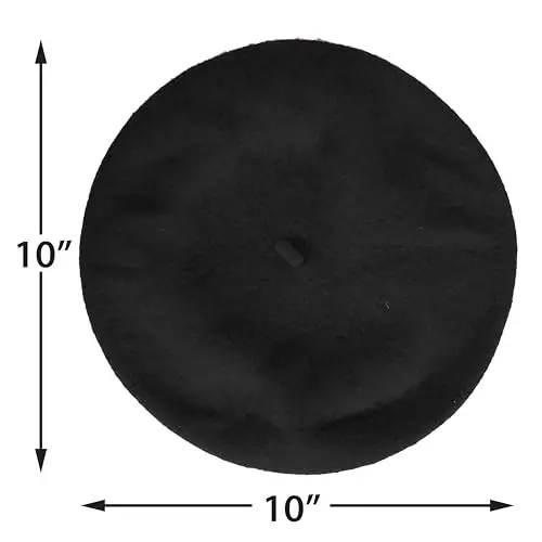 Kangaroo Black Beret, Ayollar uchun beret shlyapalari, Erkaklar uchun beret shlyapa, Qora beret erkaklar - 5