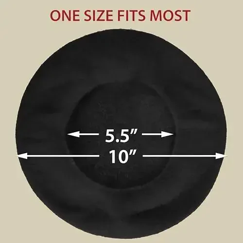 Kangaroo Black Beret, Ayollar uchun beret shlyapalari, Erkaklar uchun beret shlyapa, Qora beret erkaklar - 3