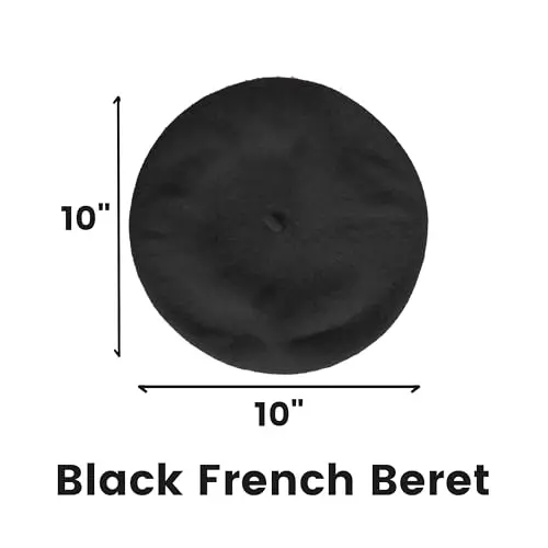 Kangaroo Black Beret, Beret Hats for Women, Beret Hat Men, Black Beret Men - 2