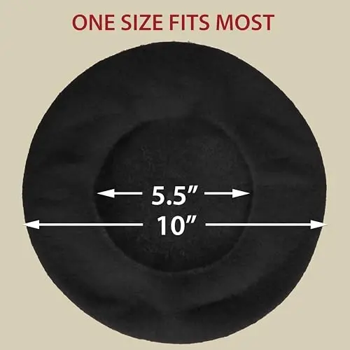 Kangaroo Black Beret, Beret Hats for Women, Beret Hat Men, Black Beret Men - 3