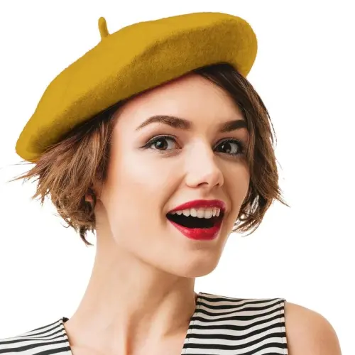 Kangaroo Vintage French Beret - Unisex Wool Hat for Men & Women, Cosplay, Costume Party, Parisian Fashion Accessory - 3