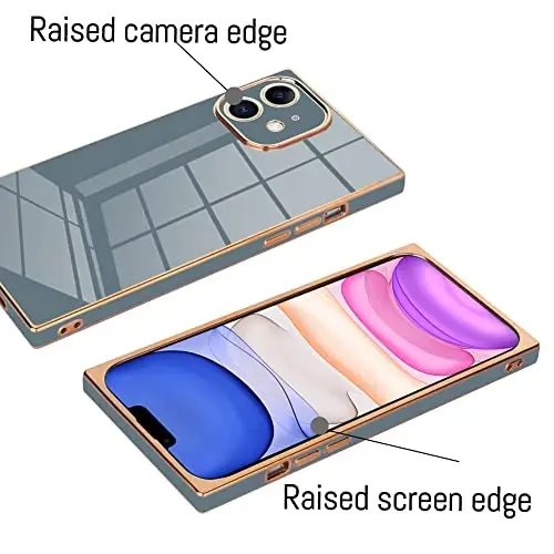 KANGHAR Case Compatible with iPhone 11 Luxury Cute Plating Design Case Full-Body Anti-Scratch Shockproof Bumper Protective Cover for iPhone 11 6.1 Inch - 3