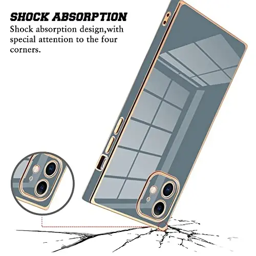 KANGHAR Case Compatible with iPhone 11 Luxury Cute Plating Design Case Full-Body Anti-Scratch Shockproof Bumper Protective Cover for iPhone 11 6.1 Inch - 2