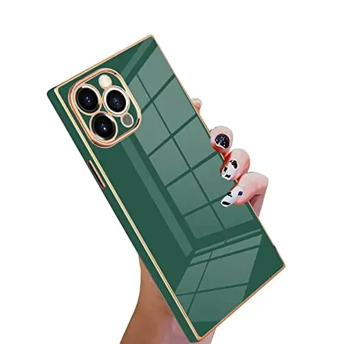 KANGHAR Case Compatible with iPhone 11 Pro Max Luxury Cute Plating Design Case Full-Body Anti-Scratch Shockproof Bumper Protective Cover for iPhone 11 Pro Max 6.5 Inch Dark Green - 1