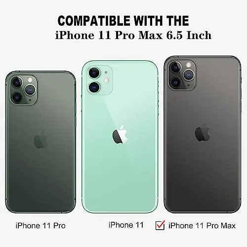 KANGHAR Case Compatible with iPhone 11 Pro Max Luxury Cute Plating Design Case Full-Body Anti-Scratch Shockproof Bumper Protective Cover for iPhone 11 Pro Max 6.5 Inch Dark Green - KANGHAR (1)