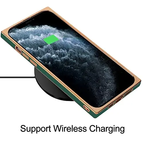 KANGHAR Case Compatible with iPhone 11 Pro Max Luxury Cute Plating Design Case Full-Body Anti-Scratch Shockproof Bumper Protective Cover for iPhone 11 Pro Max 6.5 Inch Dark Green - 5