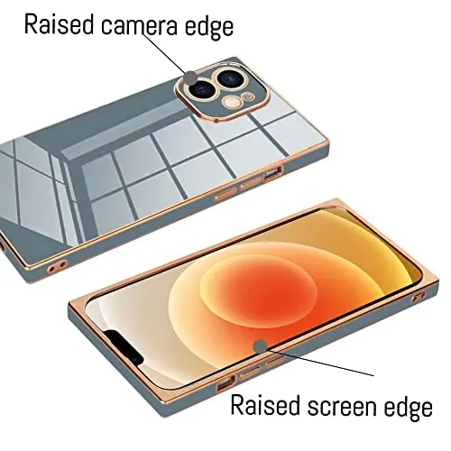 KANGHAR Case Compatible with iPhone 12 Luxury Cute Plating Electroplated Design Case Full-Body Anti-Scratch Shockproof Bumper Protective Cover for iPhone 12 6.1 Inch - 3