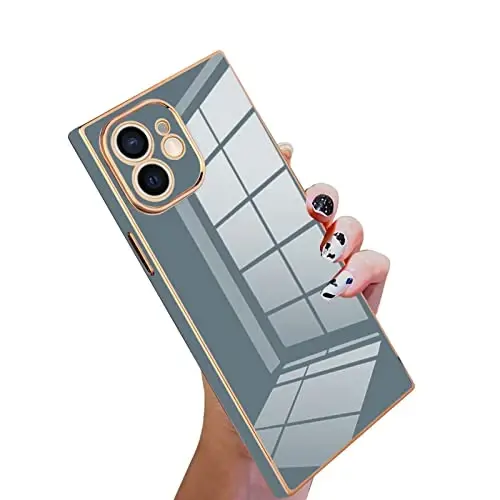 KANGHAR Case Compatible with iPhone 12 Luxury Cute Plating Electroplated Design Case Full-Body Anti-Scratch Shockproof Bumper Protective Cover for iPhone 12 6.1 Inch - 1