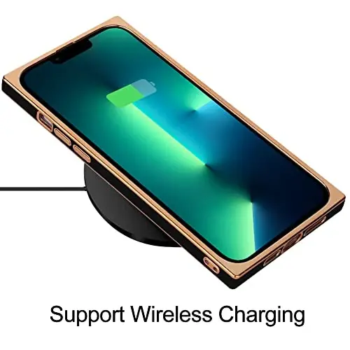 KANGHAR Case Compatible with iPhone 13 Pro Luxury Cute Plating Design Case Full-Body Anti-Scratch Shockproof Bumper Protective Cover for iPhone 13 Pro 6.1 Inch Black - 5