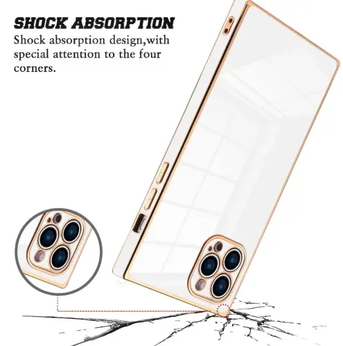 KANGHAR Case Compatible with iPhone 13 Pro Max Luxury Cute Plating Electroplated Design Case Full-Body Anti-Scratch Shockproof Bumper Slim Cover for iPhone 13 Pro Max 6.7