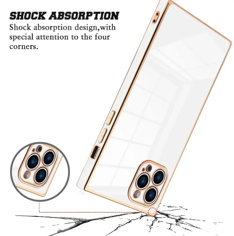 KANGHAR Case Compatible with iPhone 13 Pro Max Luxury Cute Plating Electroplated Design Case Full-Body Anti-Scratch Shockproof Bumper Slim Cover for iPhone 13 Pro Max 6.7