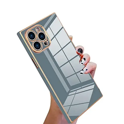 KANGHAR Case Compatible with iPhone 13 Pro Max Luxury Cute Plating Electroplated Design Case Full-Body Anti-Scratch Shockproof Bumper Slim Cover for iPhone 13 Pro Max - 1