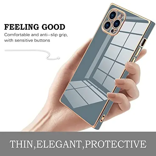 KANGHAR Case Compatible with iPhone 13 Pro Max Luxury Cute Plating Electroplated Design Case Full-Body Anti-Scratch Shockproof Bumper Slim Cover for iPhone 13 Pro Max - 4