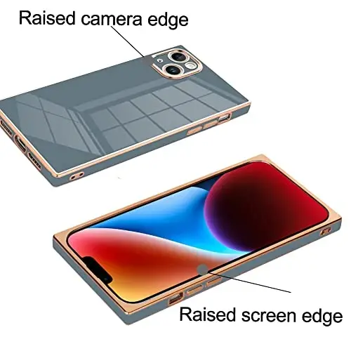 KANGHAR Case Compatible with iPhone 14 Luxury Cute Plating Design Case Full-Body Anti-Scratch Shockproof Bumper Protective Cover for iPhone 14 6.1 Inch - 3