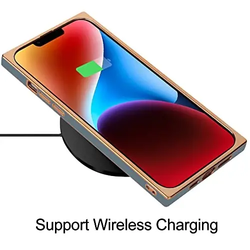 KANGHAR Case Compatible with iPhone 14 Luxury Cute Plating Design Case Full-Body Anti-Scratch Shockproof Bumper Protective Cover for iPhone 14 6.1 Inch - 5