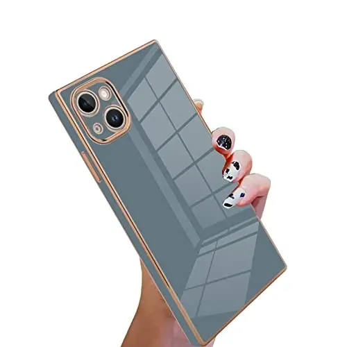 KANGHAR Case Compatible with iPhone 14 Luxury Cute Plating Design Case Full-Body Anti-Scratch Shockproof Bumper Protective Cover for iPhone 14 6.1 Inch - 1