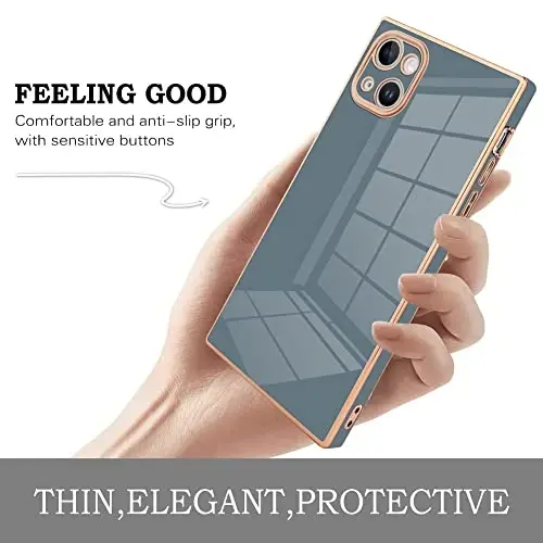 KANGHAR Case Compatible with iPhone 14 Luxury Cute Plating Design Case Full-Body Anti-Scratch Shockproof Bumper Protective Cover for iPhone 14 6.1 Inch - 4