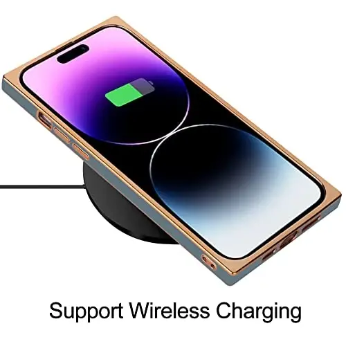 KANGHAR Case Compatible with iPhone 14 Pro Luxury Cute Plating Design Case Full-Body Anti-Scratch Shockproof Bumper Protective Cover for iPhone 14 Pro 6.1 Inch - 5