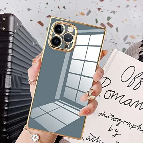 KANGHAR Case Compatible with iPhone 14 Pro Luxury Cute Plating Design Case Full-Body Anti-Scratch Shockproof Bumper Protective Cover for iPhone 14 Pro 6.1 Inch 