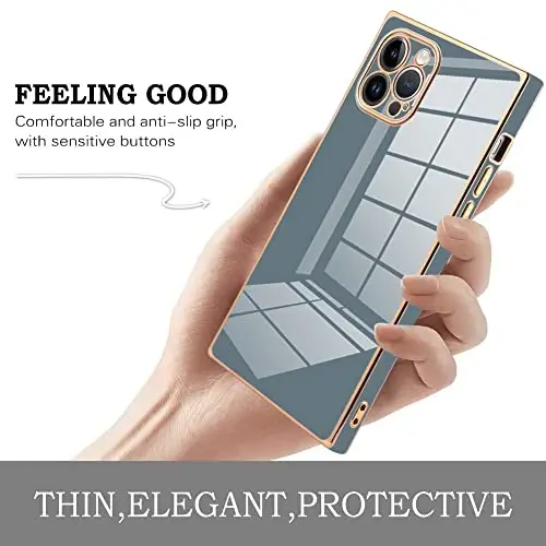 KANGHAR Case Compatible with iPhone 14 Pro Max Luxury Cute Plating Electroplated Design Cute Case Full-Body Anti-Scratch Shockproof Bumper Slim Cover - 4