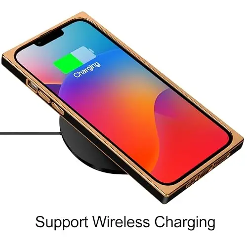 KANGHAR Case Compatible with iPhone 15 Luxury Cute Plating Design Case Full-Body Anti-Scratch Shockproof Bumper Protective Cover for iPhone 15 6.1 Inch Black - 5