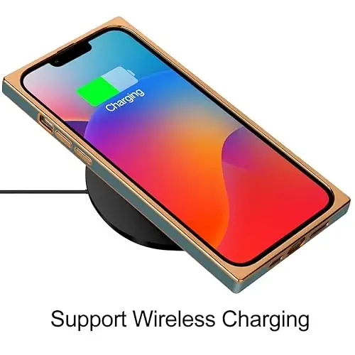 KANGHAR Case Compatible with iPhone 15 Luxury Cute Plating Design Case Full-Body Anti-Scratch Shockproof Bumper Protective Cover for iPhone 15 6.1 Inch Granny Grey - 5