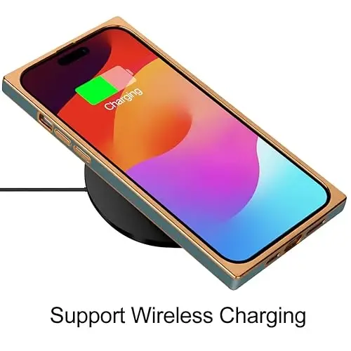 KANGHAR Case Compatible with iPhone 15 Pro Luxury Cute Plating Design Case Full-Body Anti-Scratch Shockproof Bumper Protective Cover for iPhone 15 Pro 6.1 Inch - 5