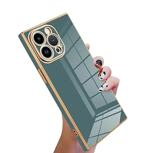 KANGHAR Case Compatible with iPhone 15 Pro Max Luxury Cute Plating Design Case Full-Body Anti-Scratch Shockproof Bumper Protective Cover for iPhone 15 Pro Max 6.7 Inch - KANGHAR