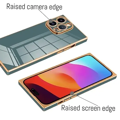 KANGHAR Case Compatible with iPhone 15 Pro Max Luxury Cute Plating Design Case Full-Body Anti-Scratch Shockproof Bumper Protective Cover for iPhone 15 Pro Max 6.7 Inch - 3