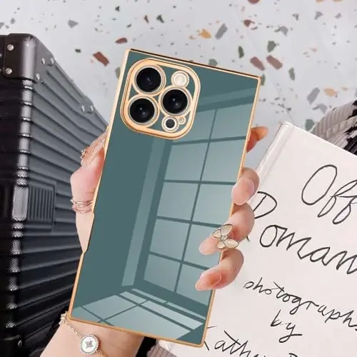 KANGHAR Case Compatible with iPhone 16 Pro Luxury Cute Plating Design Case Full-Body Anti-Scratch Shockproof Bumper Protective Cover for iPhone 16 Pro 6.3 Inch 
