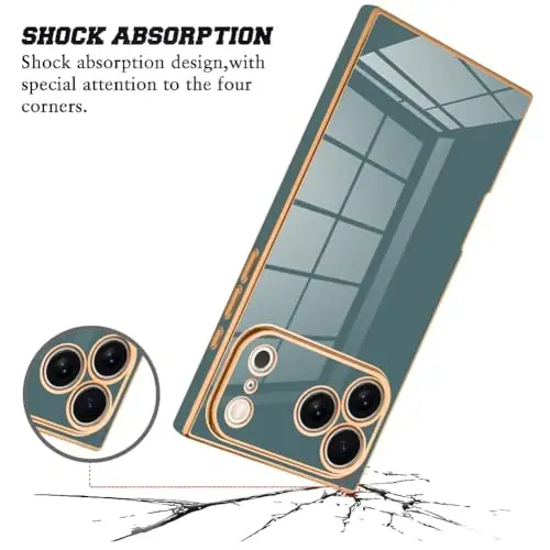 KANGHAR Case Compatible with iPhone 17 Pro Luxury Cute Plating Design Case Full-Body Anti-Scratch Shockproof Bumper Protective Cover Designed for iPhone 17 Pro 6.3 Inch - KANGHAR (1)