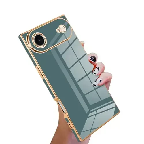 KANGHAR Case Compatible with iPhone Air Luxury Cute Plating Design Case Full-Body Anti-Scratch Shockproof Bumper Protective Cover Designed for iPhone Air 6.5 Inch Granny Grey 