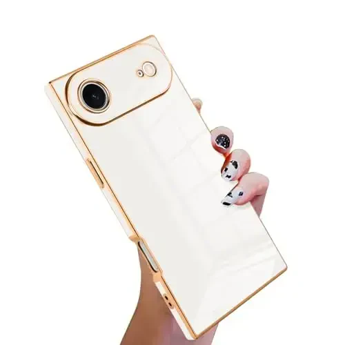 KANGHAR Case Compatible with iPhone Air Luxury Cute Plating Design Case Full-Body Anti-Scratch Shockproof Bumper Protective Cover Designed for iPhone Air 6.5 Inch White 