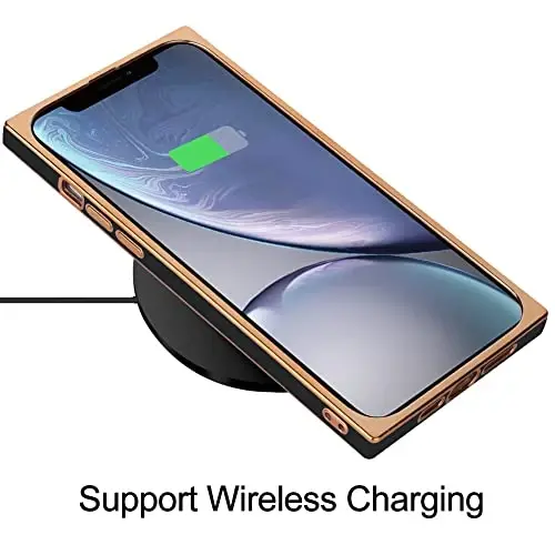 KANGHAR Case Compatible with iPhone Xr Luxury Cute Plating Design Case Full-Body Anti-Scratch Shockproof Bumper Protective Cover for iPhone Xr 6.1 Inch Black - 5