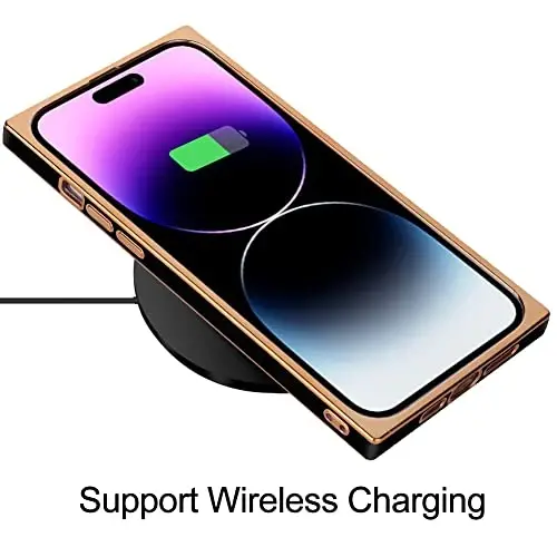 KANGHAR Case Designed for iPhone 14 Pro Max Magnetic [Compatible with MagSafe] Luxury Cute Plating Design Cute Case Full-Body Anti-Scratch Shockproof Bumper Protective Cover Black - 5