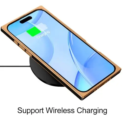 KANGHAR Case Designed for iPhone Air Magnetic [Compatible with MagSafe] Luxury Cute Plating Design Case Full-Body Anti-Scratch Shockproof Bumper Protective Cover Blue - 5