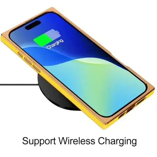 KANGHAR Case iPhone 16 Pro Max bilan mos keladi, hashamatli yoqimli qoplama dizaynli g'ilof, to'liq korpusli tirnalishga qarshi zarbaga chidamli bamper himoya qopqog'i iPhone 16 Pro Max 6.9 dyuymli sariq uchun - 5