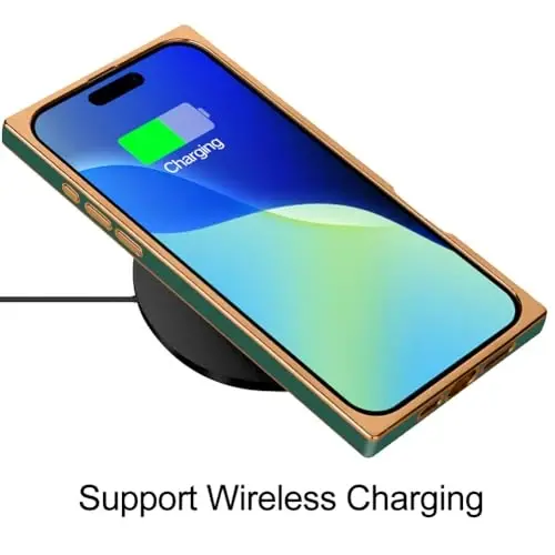 KANGHAR iPhone 16 Plus uchun mos keladigan hashamatli yoqimli qoplama dizaynli g'ilof, to'liq tanani chizishga qarshi zarbga chidamli bamper himoya qopqog'i iPhone 16 Plus 6.7 dyuymli to'q yashil - 5