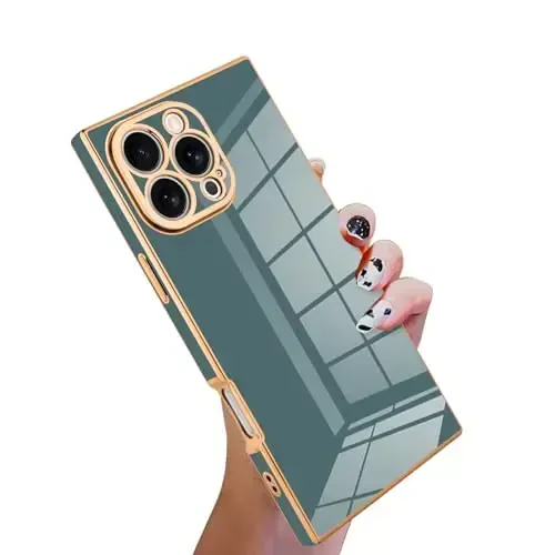 KANGHAR Case Compatible with iPhone 16 Pro Luxury Cute Plating Design Case Full-Body Anti-Scratch Shockproof Bumper Protective Cover for iPhone 16 Pro 6.3 Inch - 1