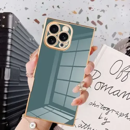 KANGHAR Case Compatible with iPhone 16 Pro Luxury Cute Plating Design Case Full-Body Anti-Scratch Shockproof Bumper Protective Cover for iPhone 16 Pro 6.3 Inch - 6