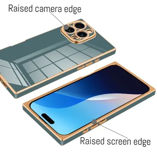 KANGHAR Case Compatible with iPhone 16 Pro Luxury Cute Plating Design Case Full-Body Anti-Scratch Shockproof Bumper Protective Cover for iPhone 16 Pro 6.3 Inch - 3