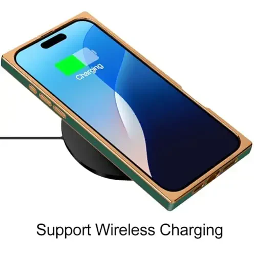 KANGHAR iPhone 16 Pro uchun mos keladigan hashamatli yoqimli qoplama dizaynli g‘ilof, to‘liq korpusli tirnalishga qarshi zarbga chidamli bamper himoya qopqog‘i iPhone 16 Pro 6.3 dyuymli to‘q yashil - 5