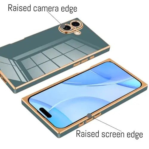 KANGHAR iPhone 17 bilan mos keladigan hashamatli yoqimli qoplama dizayni, to'liq korpusli tirnalishga qarshi zarbga chidamli bamper himoya qopqog'i iPhone 17 6.3 dyuymli Granny Grey uchun mo'ljallangan - 2
