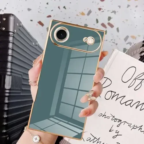 KANGHAR Case Compatible with iPhone Air Luxury Cute Plating Design Case Full-Body Anti-Scratch Shockproof Bumper Protective Cover Designed for iPhone Air 6.5 Inch Granny Grey - 6