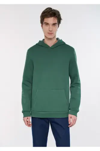 Капюшонный Зеленый Basic Basic Sweatshirt 0610937-71580-Yeşil - 2