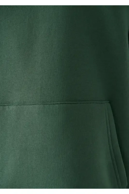 Капюшонный Зеленый Basic Basic Sweatshirt 0610937-71580-Yeşil - 6