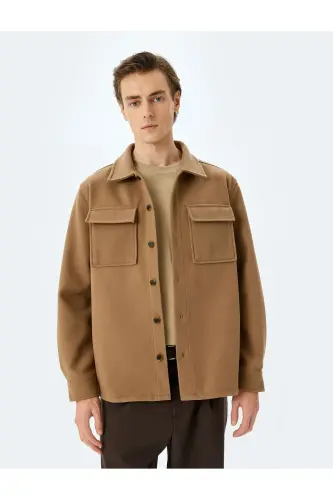 Каpманный Пальто на пуговицах с длинными рукавами Regular Fit - 3