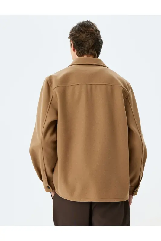 Каpманный Пальто на пуговицах с длинными рукавами Regular Fit - 4